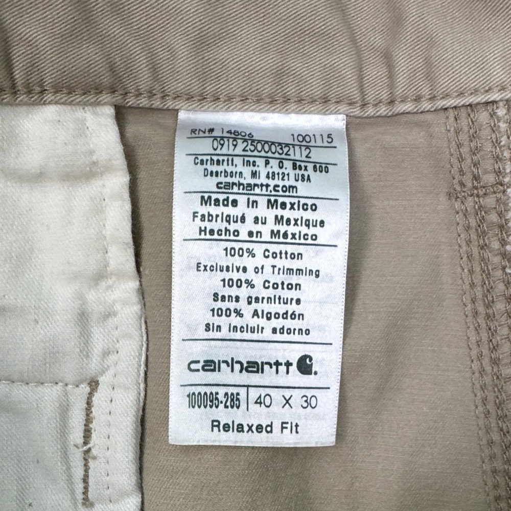 Carhartt Tan Pants 40x30 - Picture 2 of 14